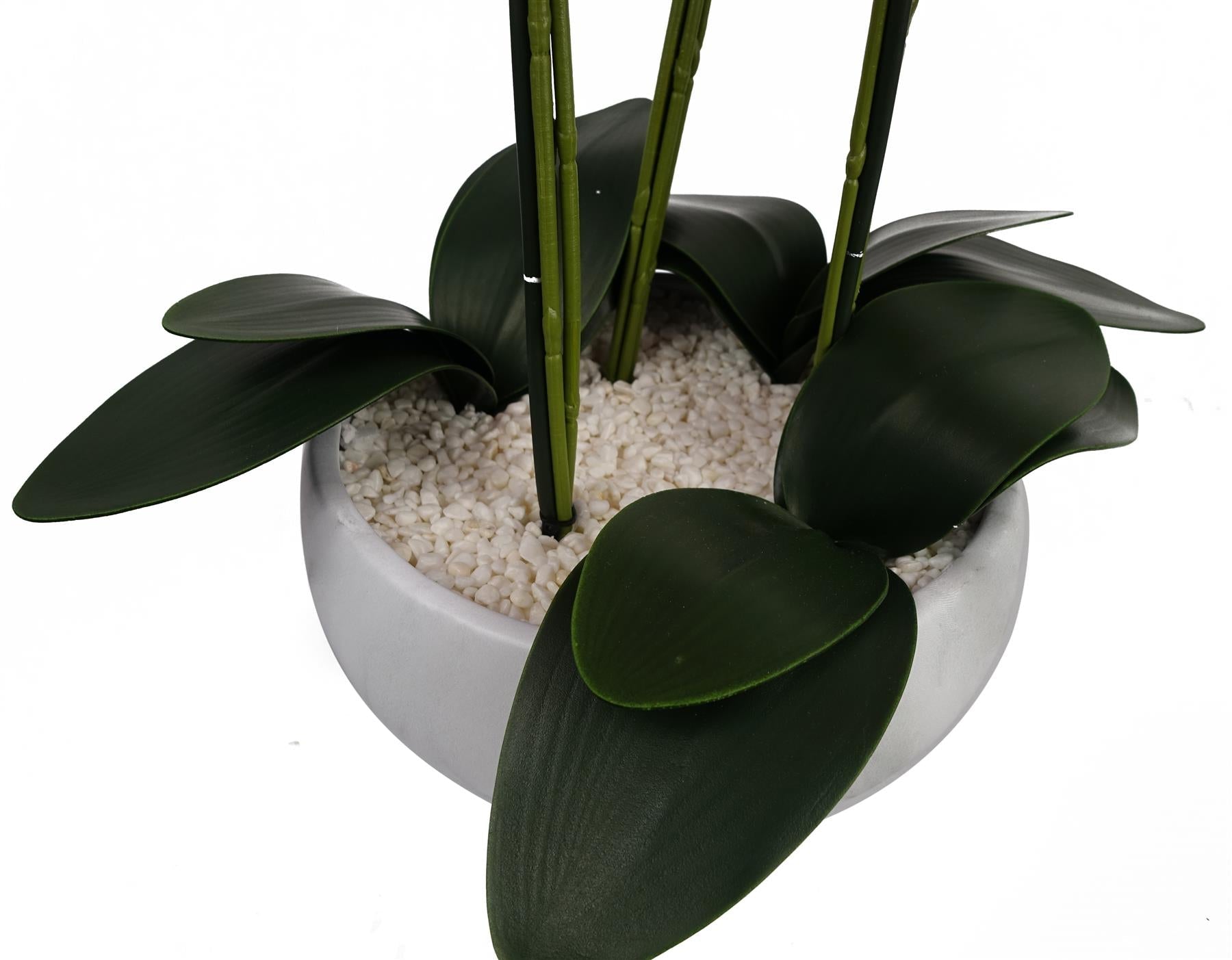 60cm Orchid Artificial Black White Ceramic Planter
