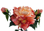 60cm Peony Artificial Flower Pink 1 Flower 3 Buds