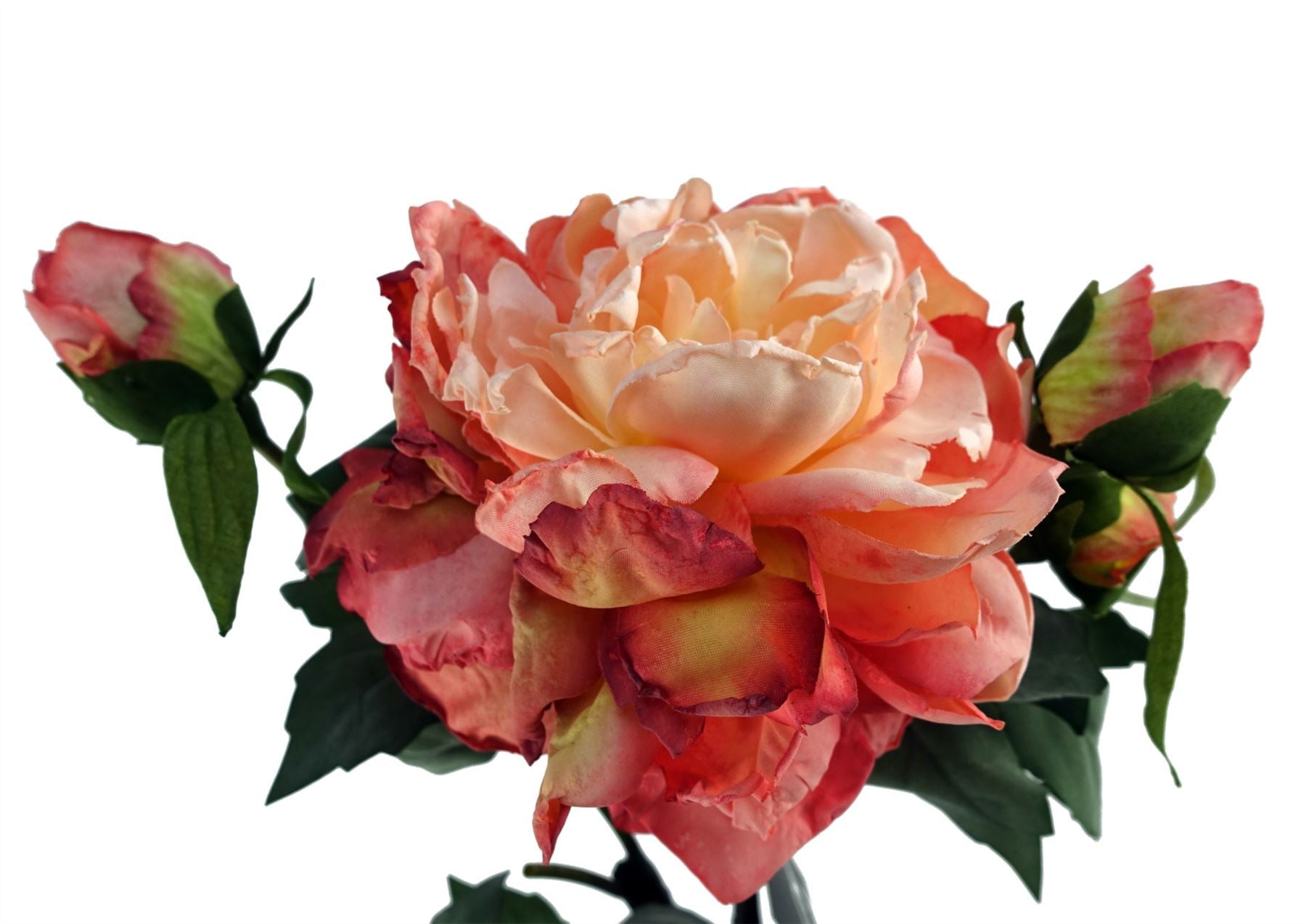 60cm Peony Artificial Flower Pink 1 Flower 3 Buds