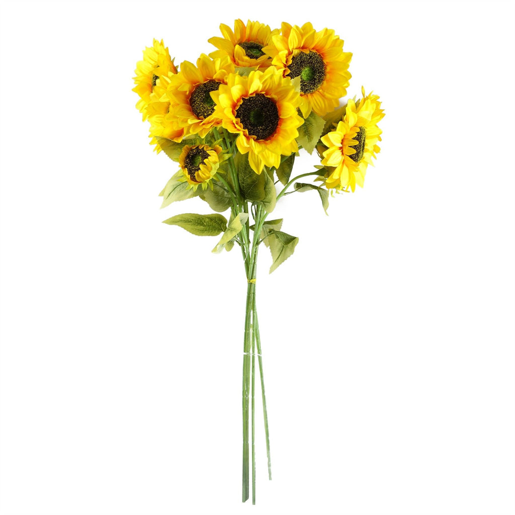 88cm Yellow Artificial Sunflower 3 heads