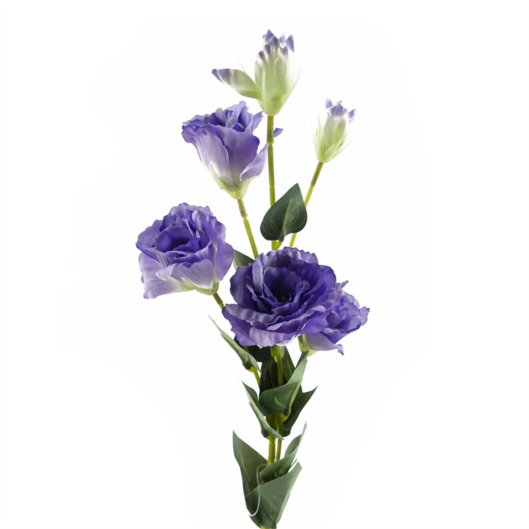 80cm Artificial Purple Wild Rose Stem 6 Flowers