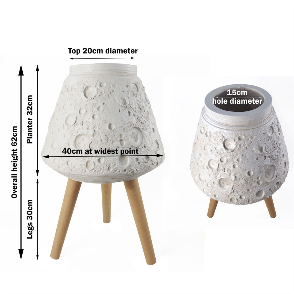 x 40cm Large Lunar White Planter 62cm