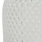 29cm Clear Glass Diamond Vase