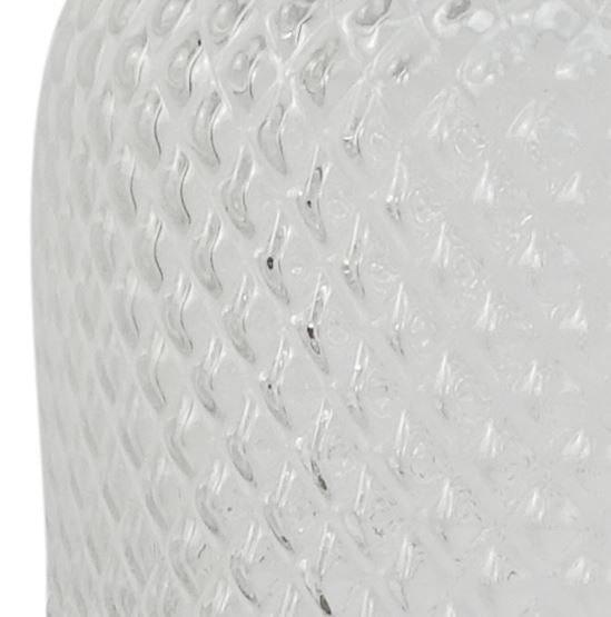 29cm Clear Glass Diamond Vase