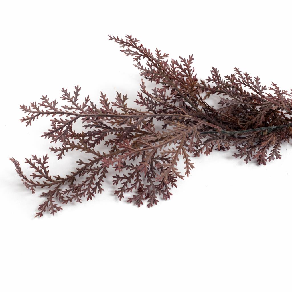 80cm Artificial Dusky Purple Coral Fern Trailing Plant Hanging Foliage