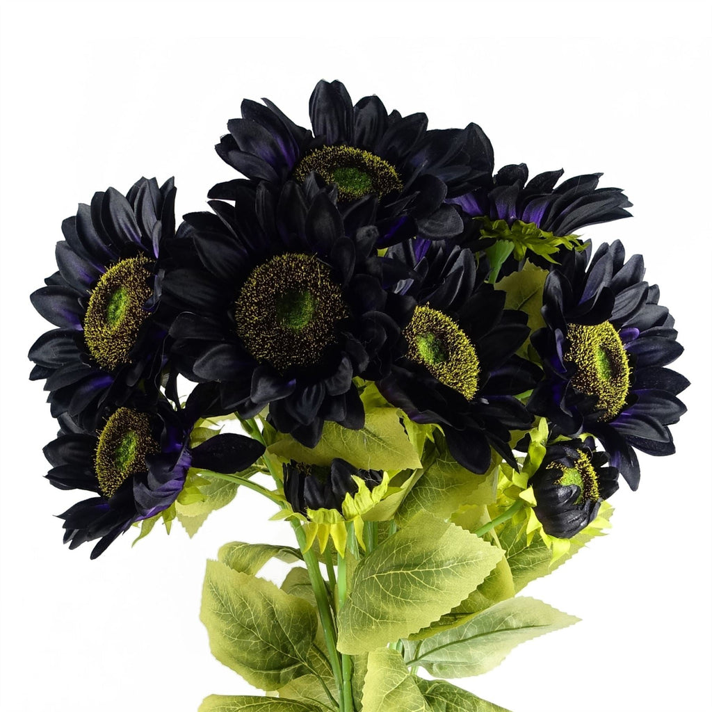88cm Purple Artificial Sunflower 3 heads