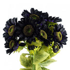 88cm Purple Artificial Sunflower 3 heads