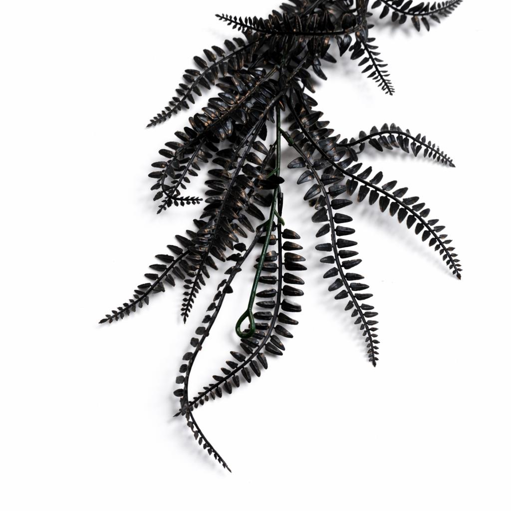 180cm Black Artificial Fern Garland Hanging Foliage Decoration