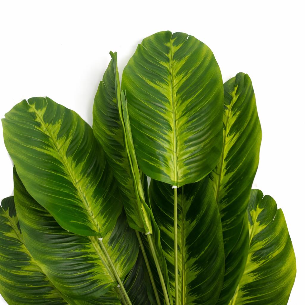 65cm Artificial Dieffenbachia Stem Plant Faux Green Foliage