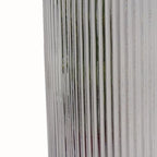 31cm Clear Ridged Glass Vase