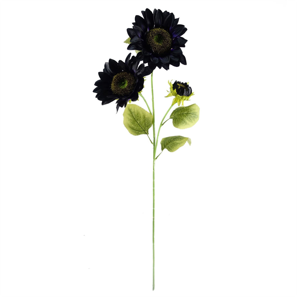100cm Purple Artificial Sunflower Arrangement Glass Vase