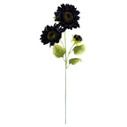 100cm Purple Artificial Sunflower Arrangement Glass Vase