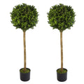 120cm Pair of Pair of 4ft Artificial Boxwood Buxus Ball Topiary Tree