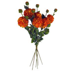 75cm Artificial Dahlia PomPom Flowers Orange