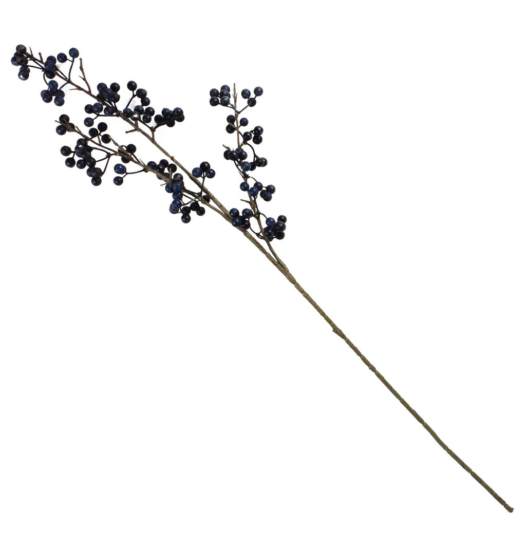 Artificial 70cm Blue Christmas Berry Spray