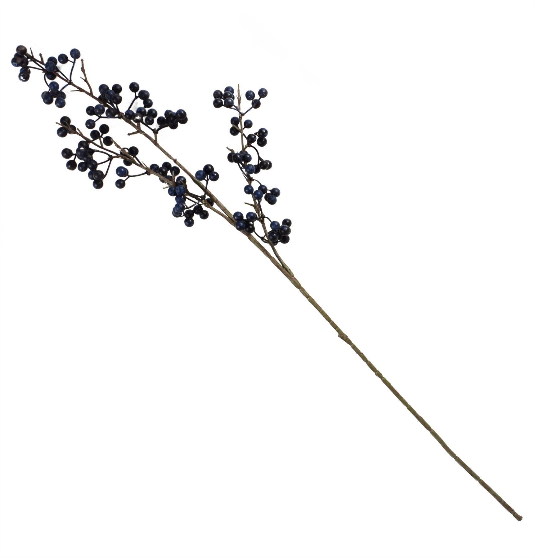 Artificial 70cm Blue Christmas Berry Spray