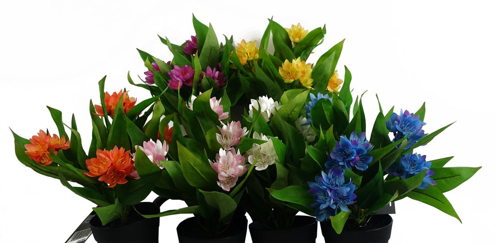 18cm Artificial Freesia Plant Yellow Flowering