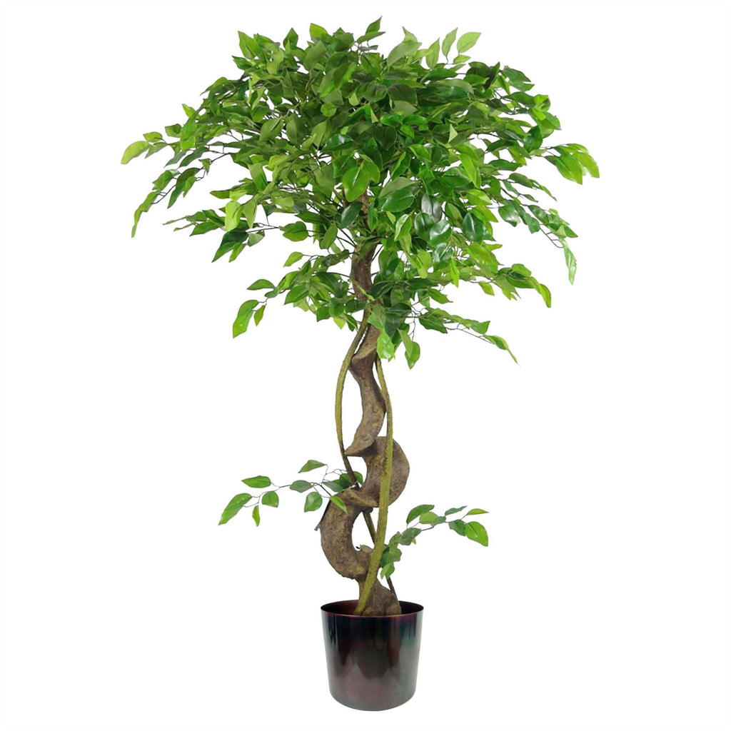 Twisted Trunk Artificial Japanese Fruticosa Style Ficus Tree 120cm