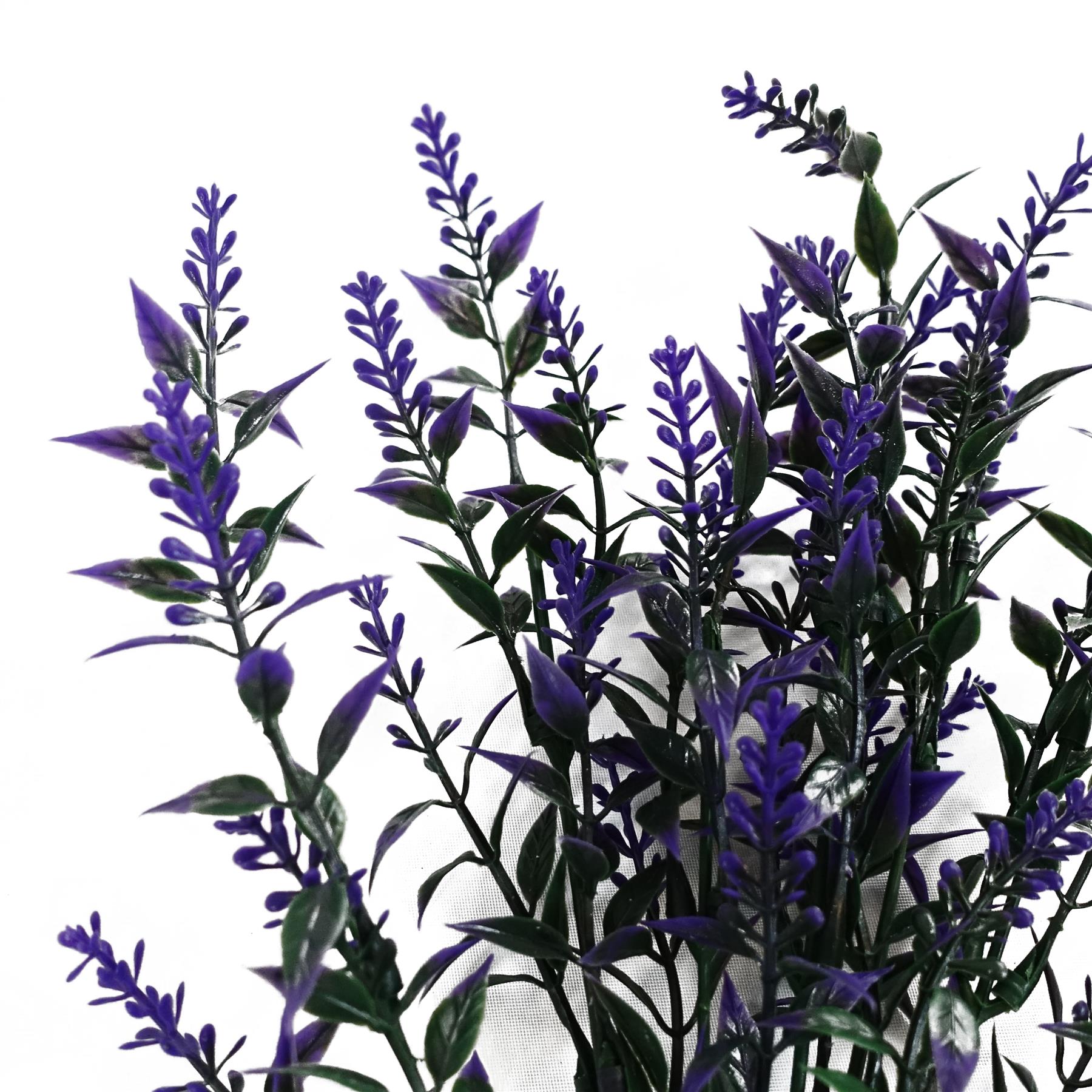 34cm Artificial Purple Heather Stem Plant