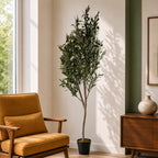 180cm Artificial Natural Look Olive Tree with Wooden Trunk