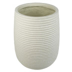 41cm x 30cm Mikos Large Ridged Composite Planter Stone Colour