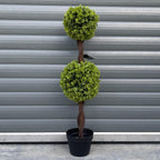 90cm Artificial Green Double Ball Topiary Tree