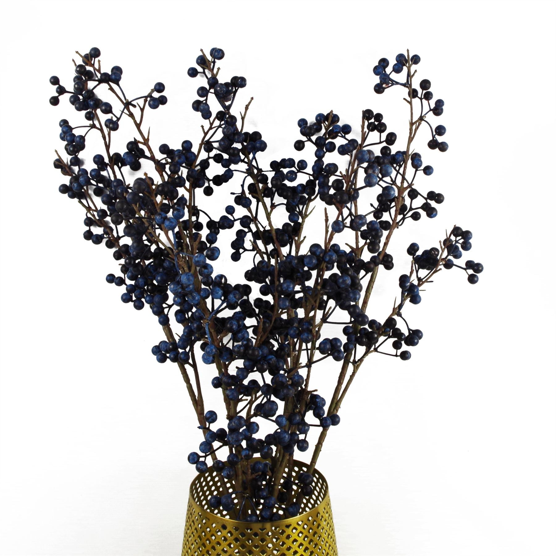 Artificial 70cm Blue Christmas Berry Spray
