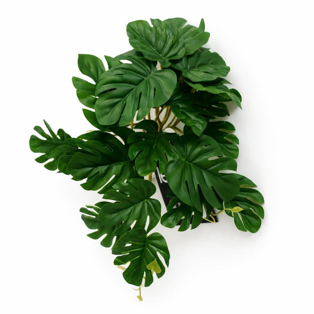 25cm Artificial Realistic Monstera Stem Plant Dark Green