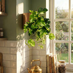 25cm Artificial Trailing Variegated Monstera Vine Plant