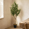 120cm Artificial Natural Look Olive Tree with Wooden Trunk