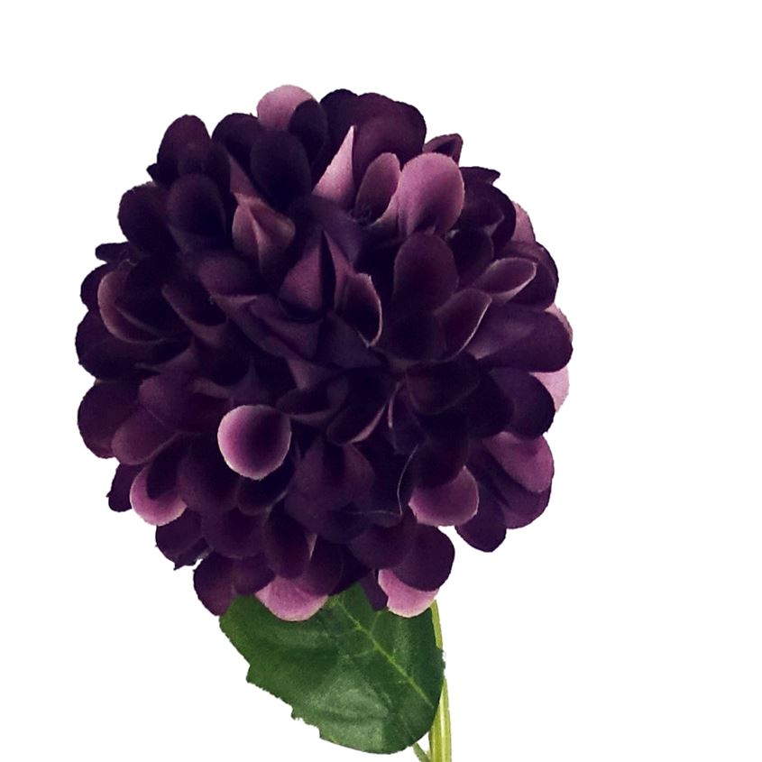 75cm Artificial Dahlia PomPom Flowers Purple