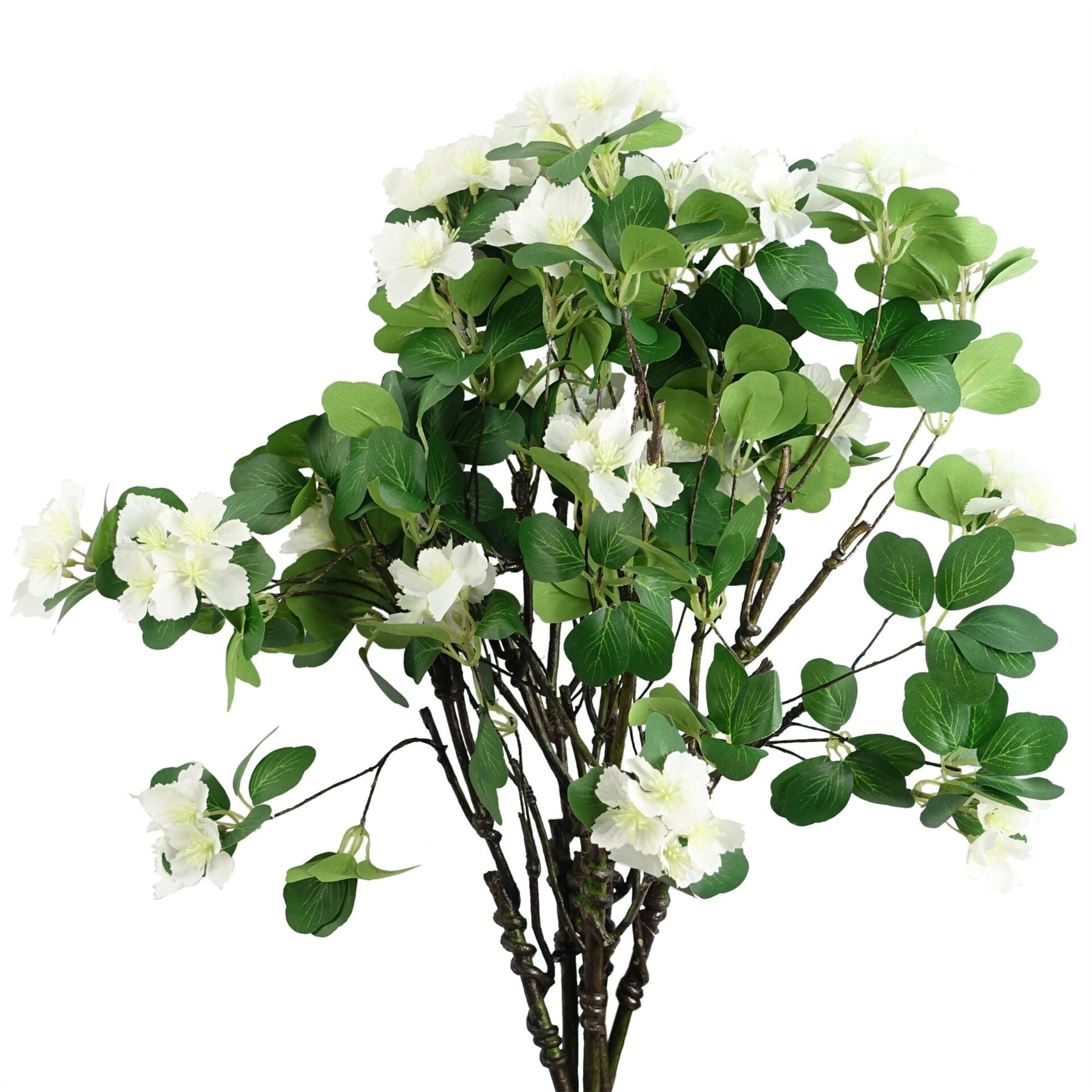 60cm Artificial Flower Foliage Spray White
