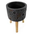 x 24cm Large Lunar Black Planter 35cm