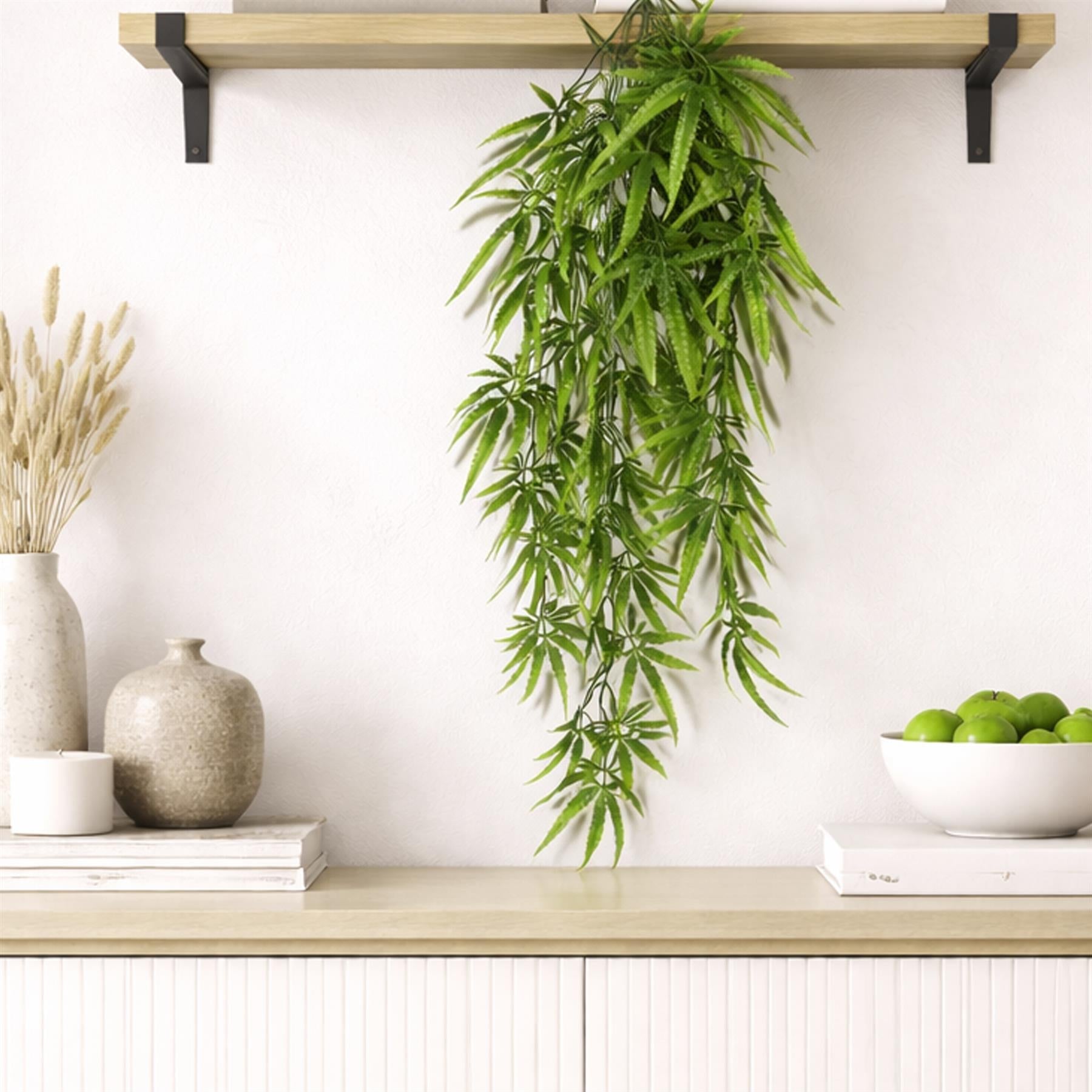 80cm Artificial Trailing Fern Leaf Plant Hanging Faux Greenery Vine