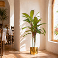 100cm Artificial Potted Dracaena Tropical Plant with Gold Planter