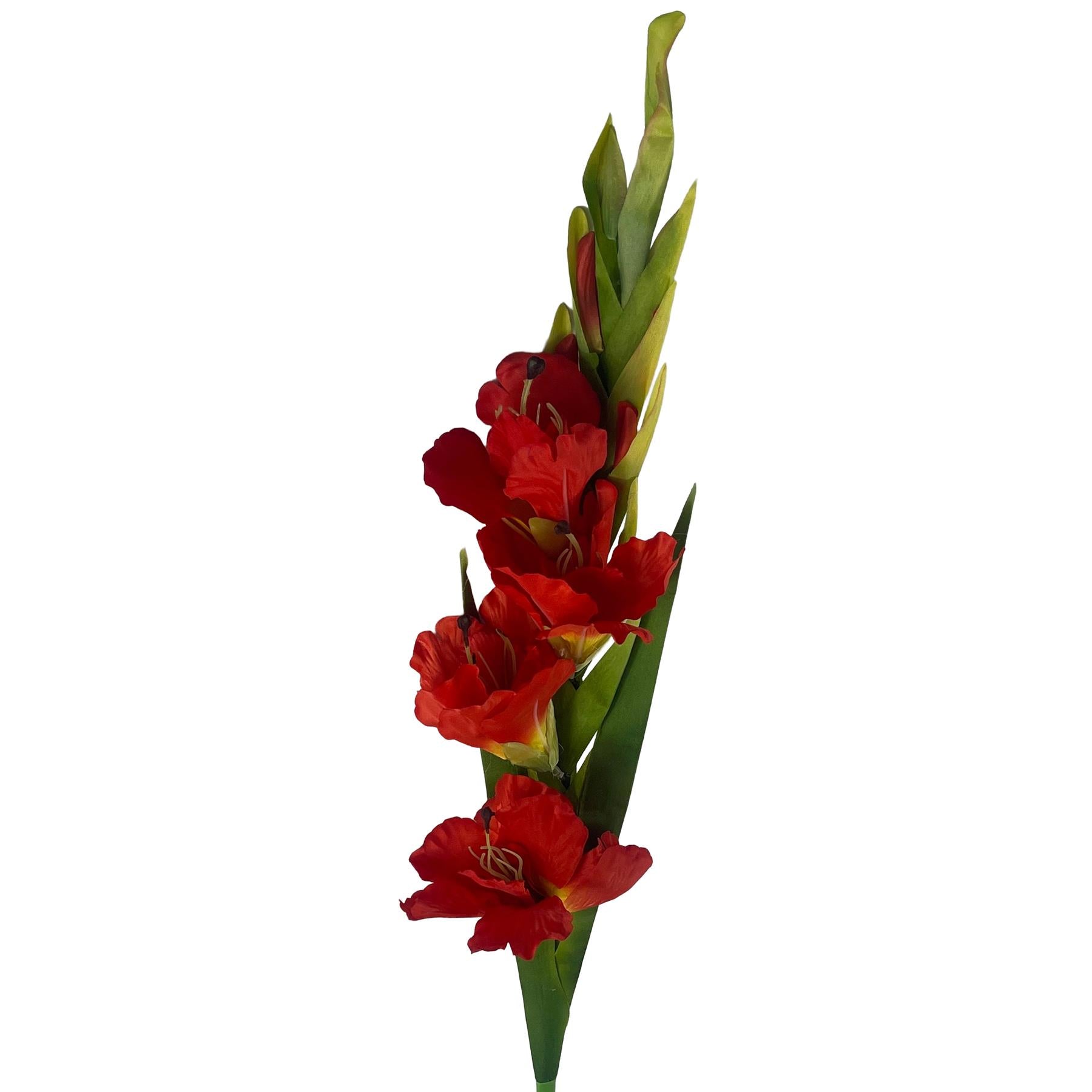 115cm Artificial Orange Gladioli Stem