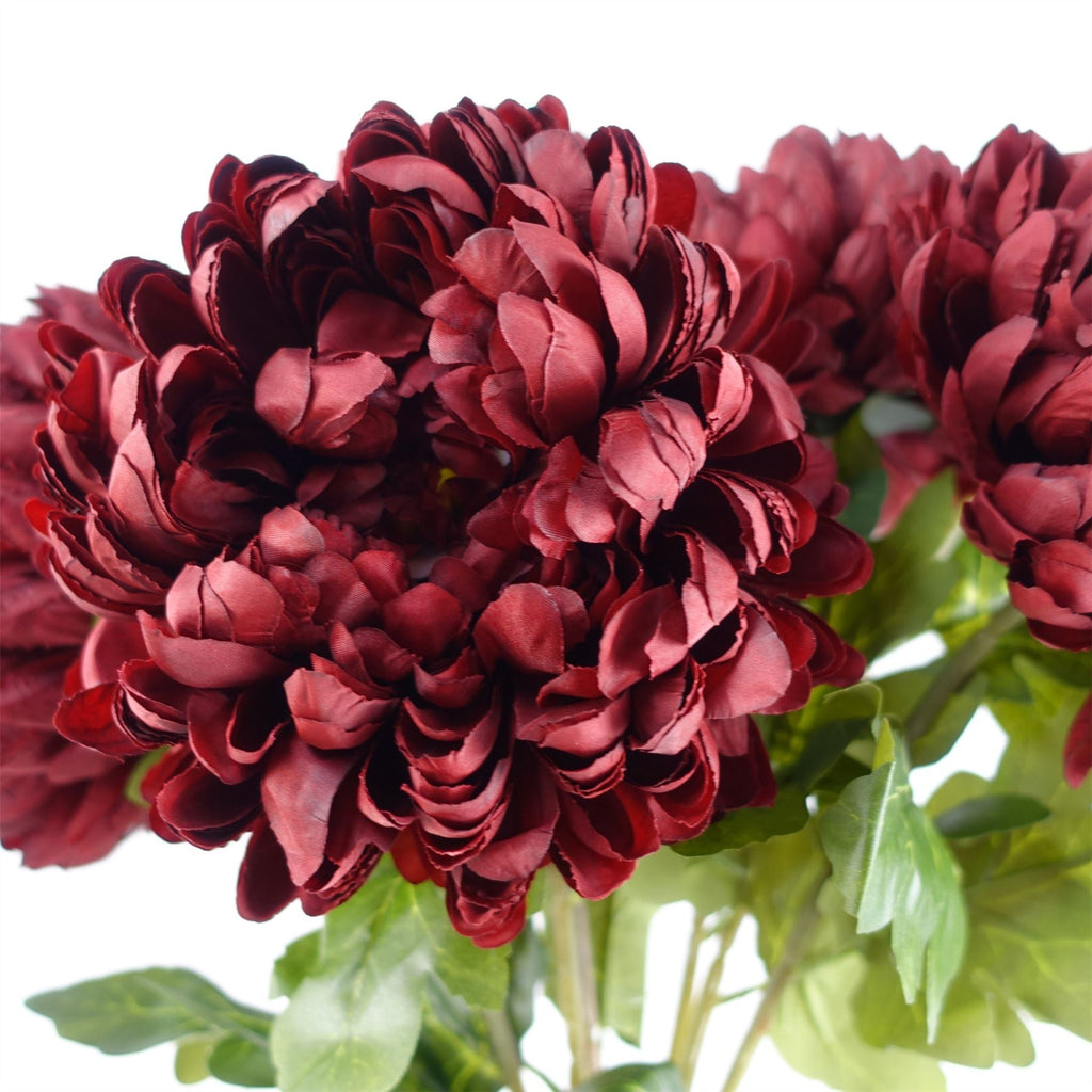 75cm Artificial Extra Large Reflex Chrysanthemum Red