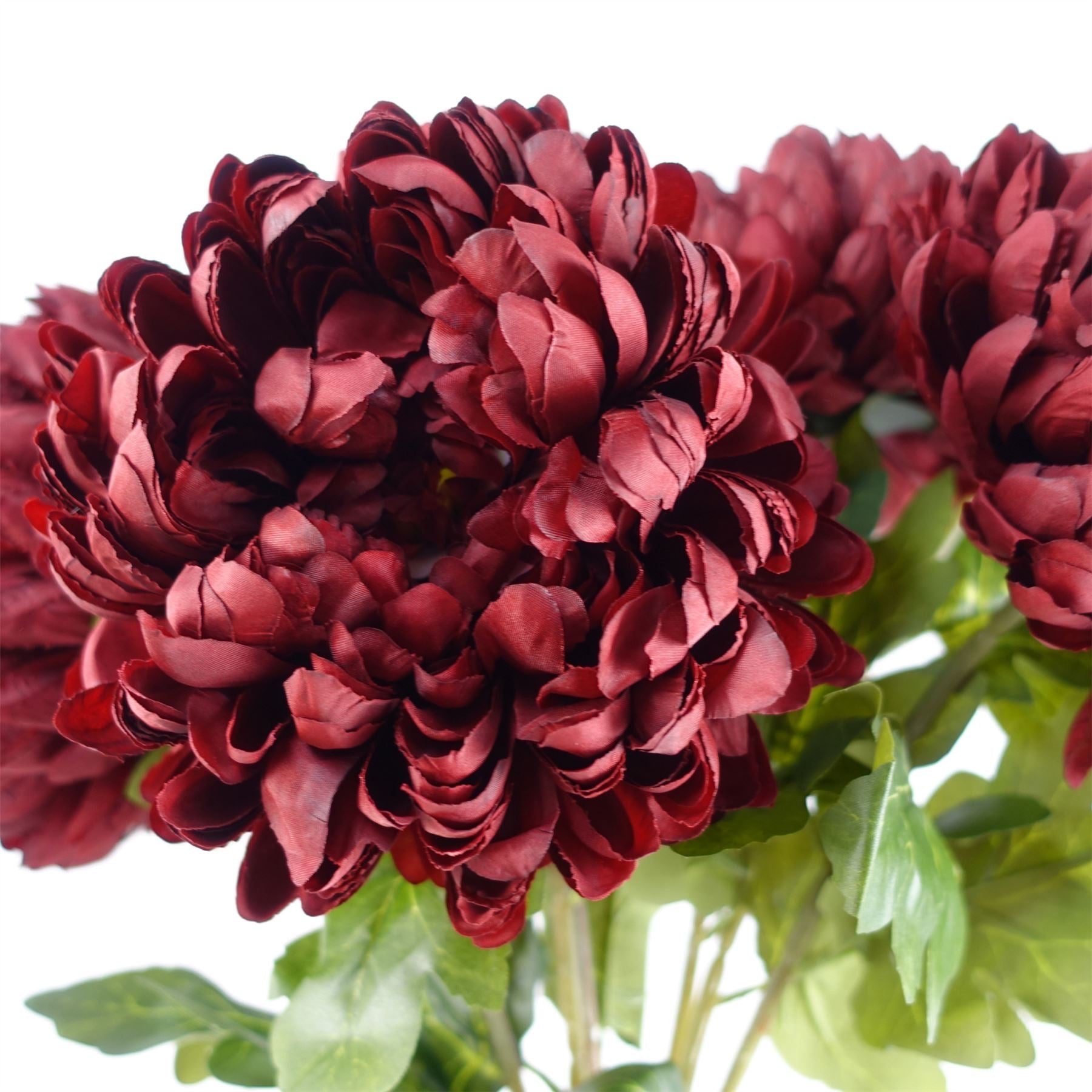 75cm Artificial Extra Large Reflex Chrysanthemum Red