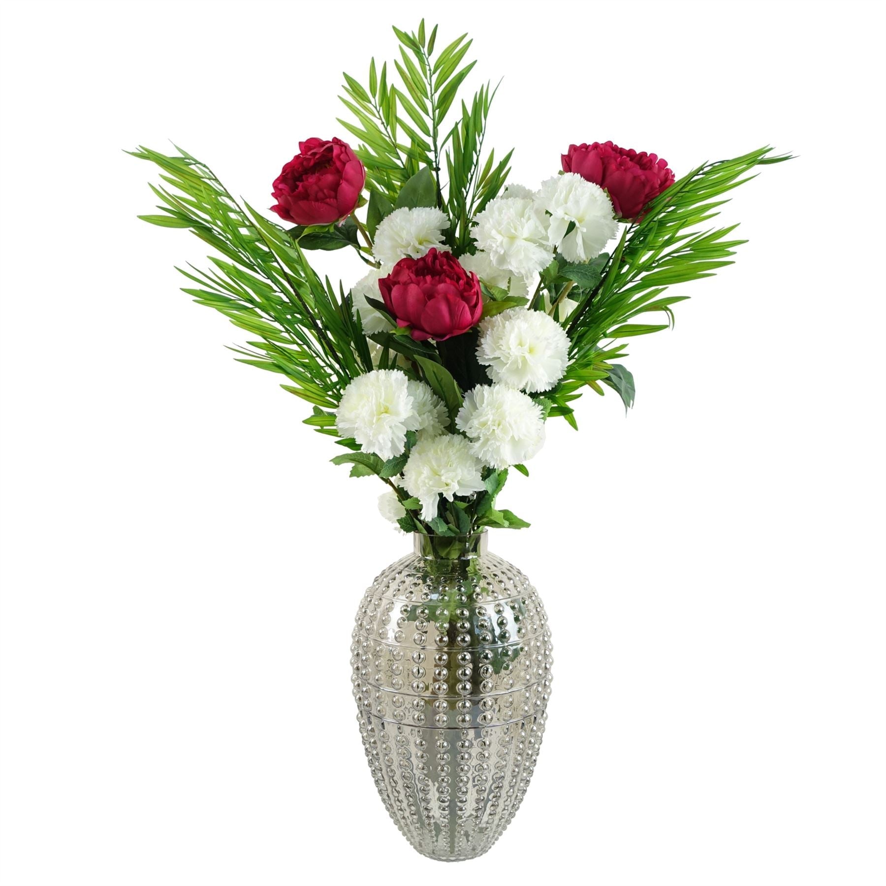 80cm Artificial Dark Pink Peony Stem