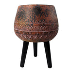 44cm x 30cm Large Zaturn Planter Brown Black with Legs Large