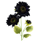 88cm Purple Artificial Sunflower 3 heads