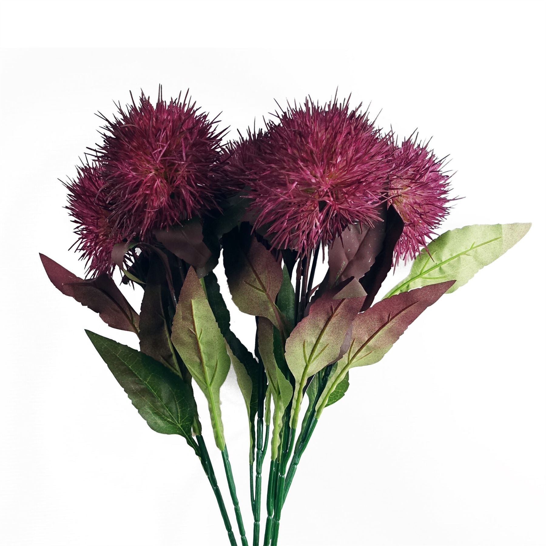 70cm Globe Thistle Purple Ball Artificial Flower Stem