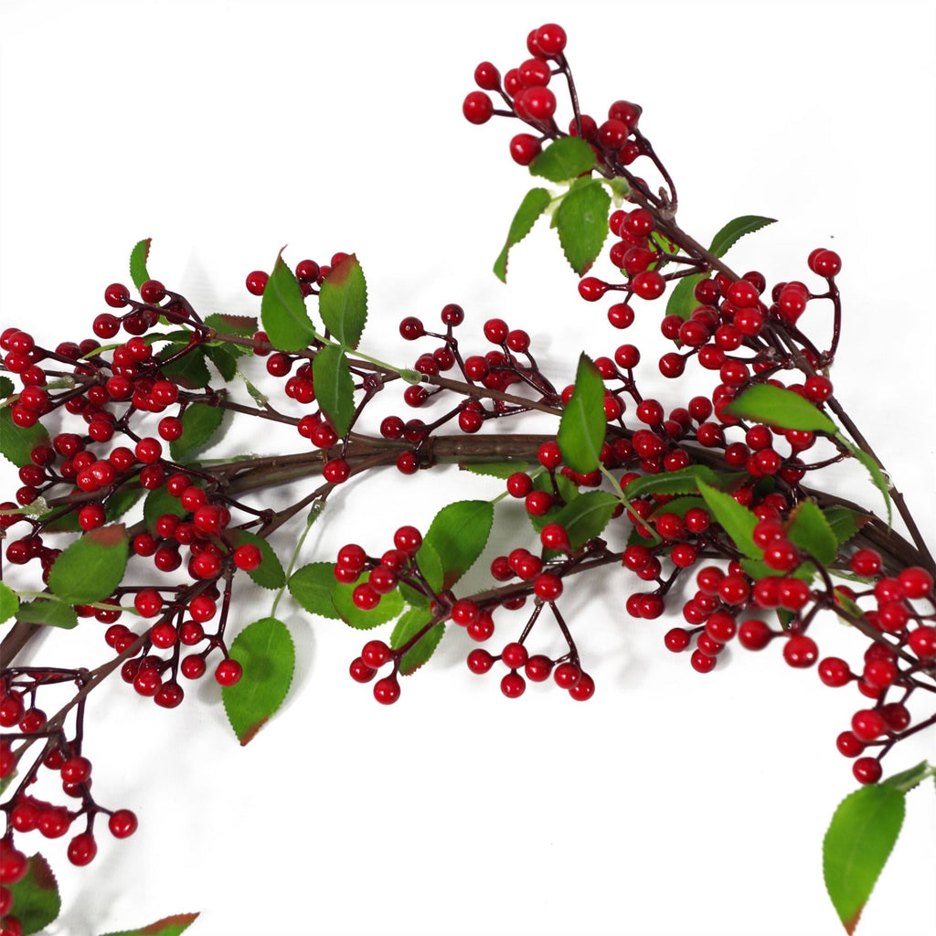 150cm Artificial Luxury Christmas Natural Red Berry Floristry Garland
