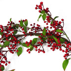 150cm Artificial Luxury Christmas Natural Red Berry Floristry Garland