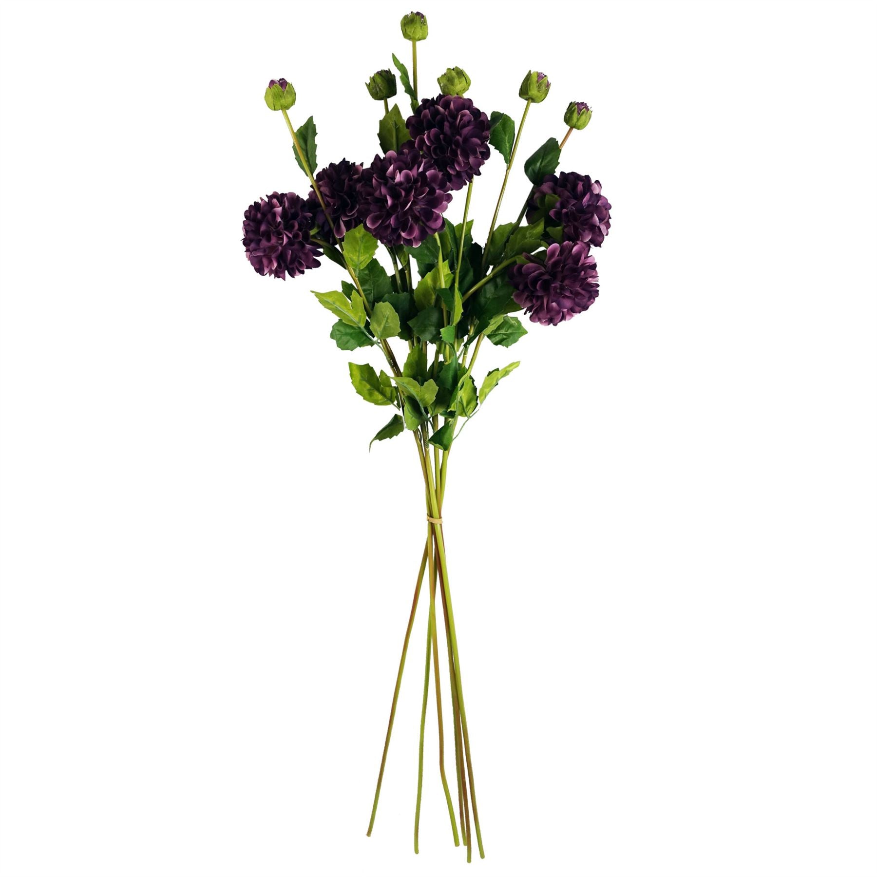 75cm Artificial Dahlia PomPom Flowers Purple