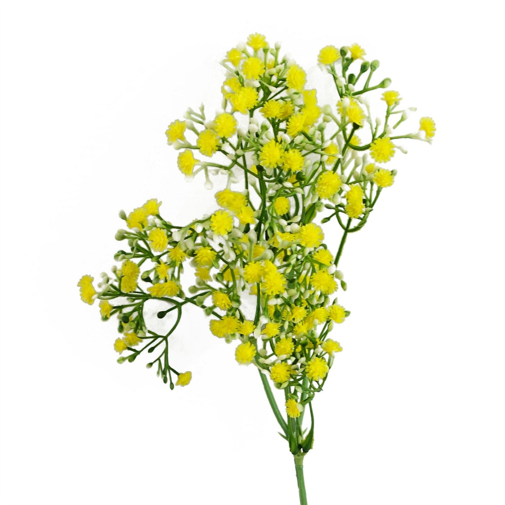 55cm Artificial Gypsophila Yellow Stem