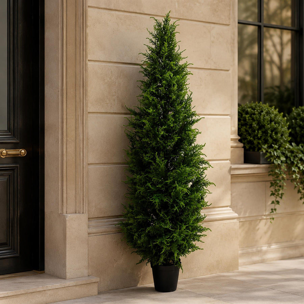 UV Resistant Outdoor 150cm Artificial Cypress Cedar Topiary Tree