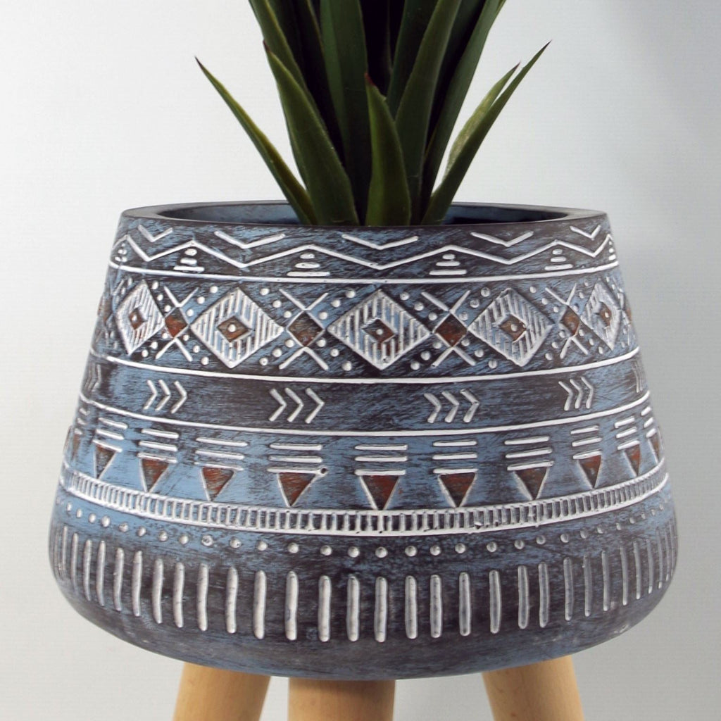44cm x 26cm Aztec Blue Composite Large Planter