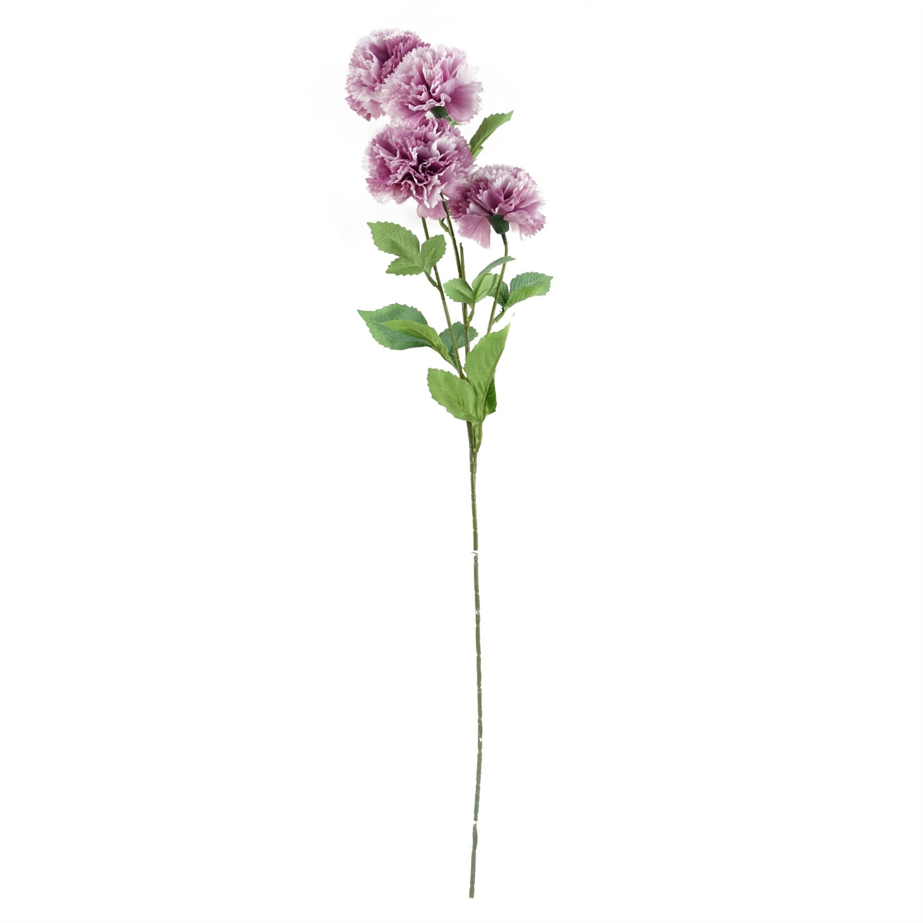 70cm Artificial Pink Carnation Display Glass Vase