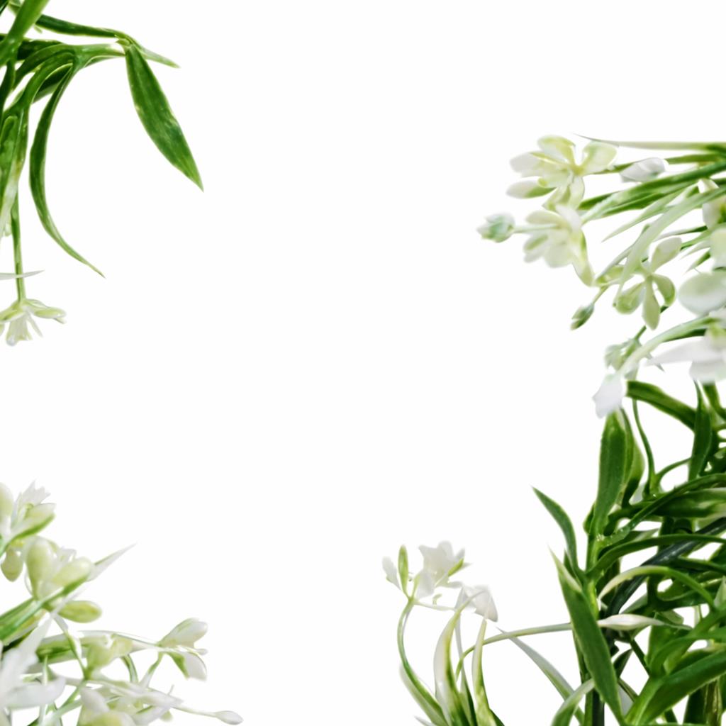 170cm Artificial White Flowering Greenery Garland Hanging Decoration